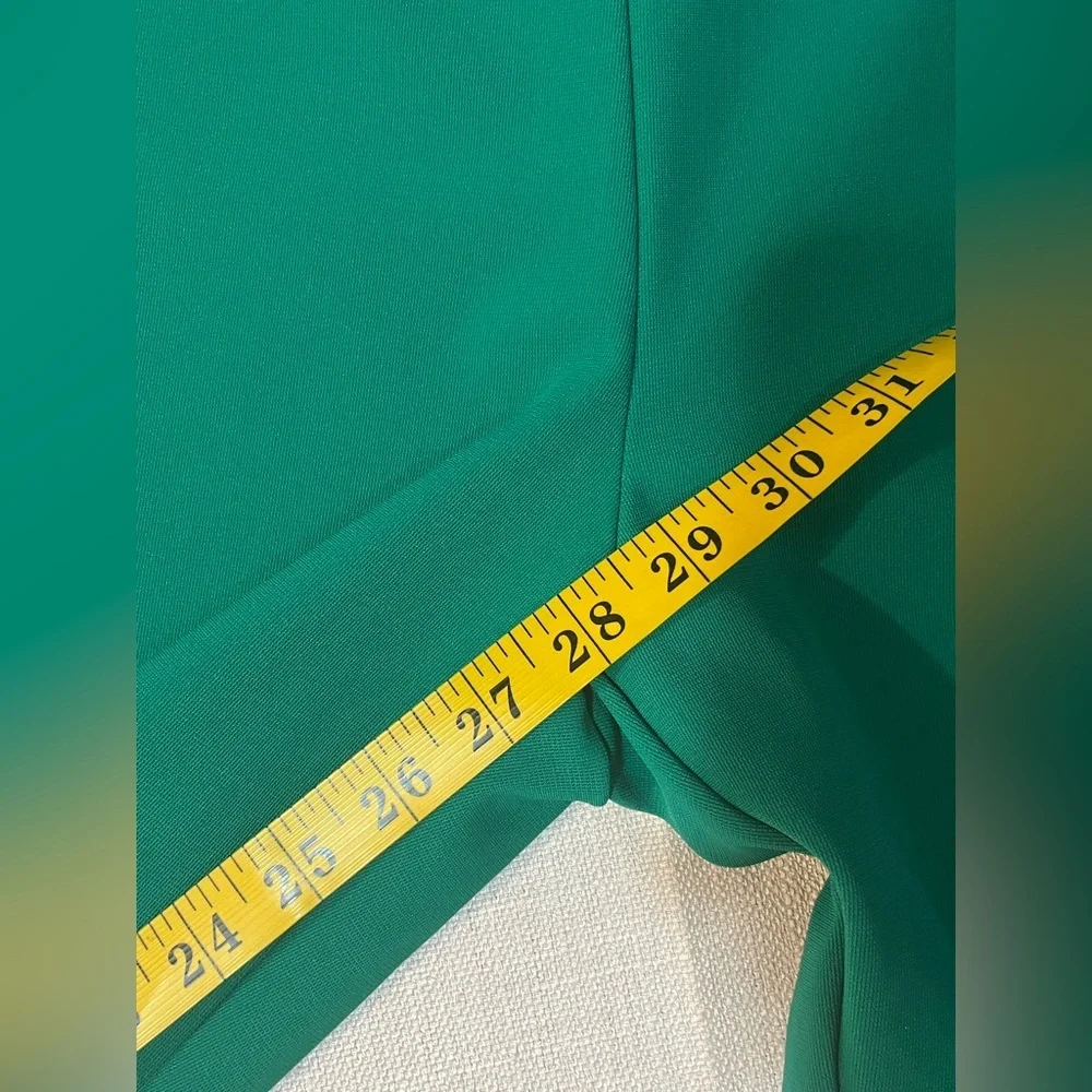 Boston Proper Elegant Green Women's Pants Crop Straight Nylon M Stretchy NWT